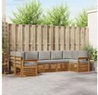 vidaXL Gartenlounge-Set vidaXL Outdoor-Sofagarnitur 7 stk. Nat&uuml;rlich und...