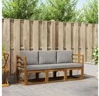 vidaXL Gartenlounge-Set vidaXL Outdoor-Sofagarnitur 3 stk. Nat&uuml;rlich und...