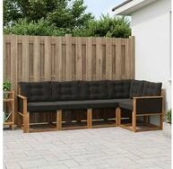 vidaXL Gartenlounge-Set vidaXL Outdoor-Sofagarnitur 5 stk. Nat&uuml;rlich und...