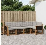 vidaXL Gartenlounge-Set vidaXL Outdoor-Sofagarnitur 5 stk. Nat&uuml;rlich und...