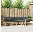 vidaXL Gartenlounge-Set vidaXL Outdoor-Sofagarnitur 5 stk. Wei&szlig; und Anthrazit