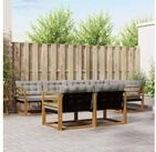 vidaXL Gartenlounge-Set vidaXL Outdoor-Sofagarnitur 7 stk. Nat&uuml;rlich und...