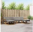 vidaXL Gartenlounge-Set vidaXL Outdoor-Sofagarnitur 6 stk. Nat&uuml;rlich und...