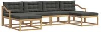 vidaXL Gartenlounge-Set Outdoor-Sofagarnitur 6 stk. Wei&szlig; und Anthrazit, (6-tlg)