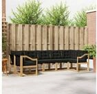 vidaXL Gartenlounge-Set vidaXL Outdoor-Sofagarnitur 7 stk. Wei&szlig; und Schwarz