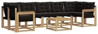 vidaXL Gartenlounge-Set Outdoor-Sofagarnitur 8 stk. Wei&szlig; und Schwarz, (8-tlg)