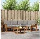 vidaXL Gartenlounge-Set vidaXL Outdoor-Sofagarnitur 6 stk. Nat&uuml;rlich und...