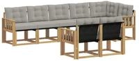 vidaXL Gartenlounge-Set Outdoor-Sofagarnitur 8 stk. Wei&szlig; und Hellgrau, (8-tlg)