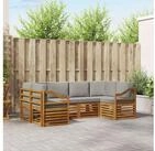 vidaXL Gartenlounge-Set vidaXL Outdoor-Sofagarnitur 6 stk. Nat&uuml;rlich und...