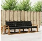 vidaXL Gartenlounge-Set vidaXL Outdoor-Sofagarnitur 3 stk. Nat&uuml;rlich und...