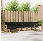 vidaXL Gartenlounge-Set vidaXL Outdoor-Sofagarnitur 7 stk. Wei&szlig; und Schwarz