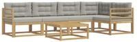 vidaXL Gartenlounge-Set Outdoor-Sofagarnitur 6 stk. Wei&szlig; und Hellgrau...