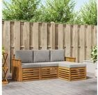 vidaXL Gartenlounge-Set vidaXL Outdoor-Sofagarnitur 4 stk. Nat&uuml;rlich und...