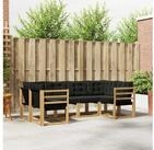 vidaXL Gartenlounge-Set vidaXL Outdoor-Sofagarnitur 6 stk. Wei&szlig; und Schwarz