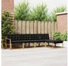 vidaXL Gartenlounge-Set vidaXL Outdoor-Sofagarnitur 5 stk. Wei&szlig; und Schwarz