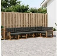 vidaXL Gartenlounge-Set vidaXL Outdoor-Sofagarnitur 6 stk. Nat&uuml;rlich und...