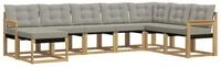 vidaXL Gartenlounge-Set Outdoor-Sofagarnitur 8 stk. Wei&szlig; und Hellgrau, (8-tlg)