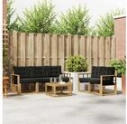 vidaXL Gartenlounge-Set vidaXL Outdoor-Sofagarnitur 6 stk. Wei&szlig; und Schwarz