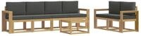 vidaXL Gartenlounge-Set Outdoor-Sofagarnitur 7 stk. Wei&szlig; und Anthrazit, (7-tlg)