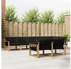 vidaXL Gartenlounge-Set vidaXL Outdoor-Sofagarnitur 8 stk. Wei&szlig; und Schwarz