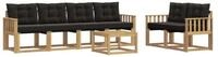 vidaXL Gartenlounge-Set Outdoor-Sofagarnitur 7 stk. Wei&szlig; und Schwarz, (7-tlg)