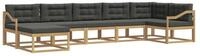 vidaXL Gartenlounge-Set Outdoor-Sofagarnitur 7 stk. Wei&szlig; und Anthrazit, (7-tlg)