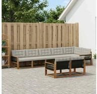 vidaXL Gartenlounge-Set vidaXL Outdoor-Sofagarnitur 8 stk. Nat&uuml;rlich und...