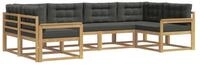 vidaXL Gartenlounge-Set Outdoor-Sofagarnitur 6 stk. Wei&szlig; und Anthrazit, (6-tlg)