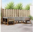 vidaXL Gartenlounge-Set vidaXL Outdoor-Sofagarnitur 6 stk. Nat&uuml;rlich und...