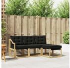 vidaXL Gartenlounge-Set vidaXL Outdoor-Sofagarnitur 4 stk. Wei&szlig; und Schwarz