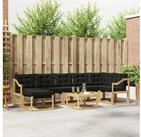 vidaXL Gartenlounge-Set vidaXL Outdoor-Sofagarnitur 8 stk. Wei&szlig; und Schwarz