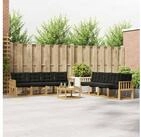 vidaXL Gartenlounge-Set vidaXL Outdoor-Sofagarnitur 9 stk. Wei&szlig; und Schwarz