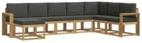vidaXL Gartenlounge-Set Outdoor-Sofagarnitur 8 stk. Wei&szlig; und Anthrazit, (8-tlg)