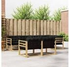 vidaXL Gartenlounge-Set vidaXL Outdoor-Sofagarnitur 7 stk. Wei&szlig; und Schwarz
