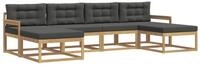 vidaXL Gartenlounge-Set Outdoor-Sofagarnitur 6 stk. Wei&szlig; und Anthrazit, (6-tlg)
