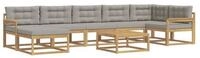vidaXL Gartenlounge-Set Outdoor-Sofagarnitur 8 stk. Wei&szlig; und Hellgrau, (8-tlg)