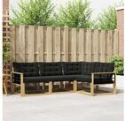 vidaXL Gartenlounge-Set vidaXL Outdoor-Sofagarnitur 4 stk. Wei&szlig; und Schwarz