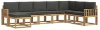 vidaXL Gartenlounge-Set Outdoor-Sofagarnitur 8 stk. Wei&szlig; und Anthrazit, (8-tlg)