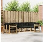 vidaXL Gartenlounge-Set vidaXL Outdoor-Sofagarnitur 7 stk. Wei&szlig; und Schwarz