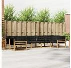 vidaXL Gartenlounge-Set vidaXL Outdoor-Sofagarnitur 7 stk. Wei&szlig; und Schwarz