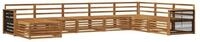 vidaXL Gartenlounge-Set Outdoor-Sofagarnitur 8 stk. Natur Massivholz, (8-tlg)
