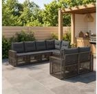 vidaXL Gartenlounge-Set vidaXL Gartensofa-set 7 stk. 7-Sitzanzahl Grau und...