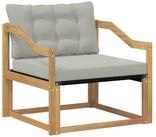 vidaXL Sofaelement Outdoor-Sofagarnitur Massives nholz und Textilene Wei&szlig; (1...