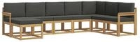 vidaXL Gartenlounge-Set Outdoor-Sofagarnitur 8 stk. Wei&szlig; und Anthrazit, (8-tlg)
