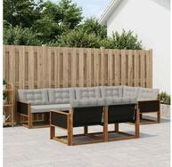 vidaXL Gartenlounge-Set vidaXL Outdoor-Sofagarnitur 7 stk. Nat&uuml;rlich und...