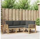 vidaXL Gartenlounge-Set vidaXL Outdoor-Sofagarnitur 4 stk. Wei&szlig; und Anthrazit