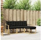 vidaXL Gartenlounge-Set vidaXL Outdoor-Sofagarnitur 4 stk. Wei&szlig; und Schwarz