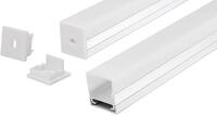 ENERGMiX LED-Stripe-Profil 2 Meter Alu Profile Alu Schiene Profil mit Milchglas