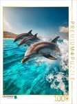 CALVENDO Puzzle CALVENDO Puzzle Delfine im t&uuml;rkisblauen Meer, 1000 Teile
