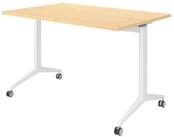 b&uuml;m&ouml; Schreibtisch b&uuml;m&ouml; Seminartische, Rechteck: 120 x 80 cm - Dekor: Ahorn